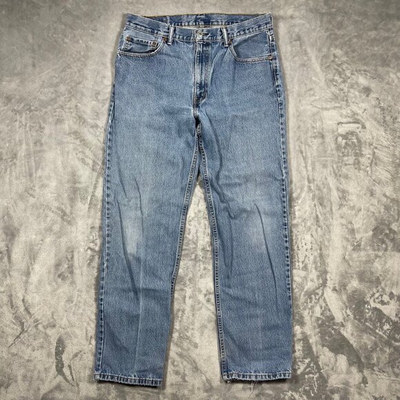 Levis 550 Straight Leg Denim Jeans Medium Wash Cotton Classic Fit Mens 34x32 - Picture 1 of 11